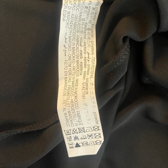 Zara Black Long Square Neck Maxi Goth Dress Size Small NEW. - Picture 9 of 11